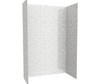 Swanstone Metro Subway Tile Glue-Up Bathtub & Shower Wall Kit 32x62x96 Ice