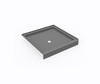 Swanstone SS-3636 36 x 36 Alcove Shower Pan with Center Drain, Ash Gray