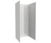 Swanstone Metro Subway Tile Glue-Up Shower Wall Kit 36x36x84 Ice