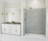 Swanstone Traditional Subway Tile Glue-Up Shower Wall Kit 42x62x84 Ash Gray