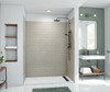Swanstone Metro Subway Tile Glue-Up Bathtub and Shower Wall Kit, 30 x 62 x 84, Limestone