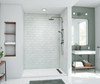 Swanstone Metro Subway Tile Glue-Up Shower Wall Kit, Carrara, 36"W x 50"H x 96"D