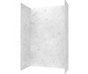 Swanstone Metro Subway Tile Glue-Up Shower Wall Kit, Carrara, 36"W x 50"H x 96"D