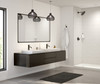 Swanstone Modern Subway Tile Glue-Up Shower Wall Kit 32x62x84 Carrara
