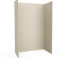 Swanstone Modern Subway Tile Glue-Up Shower Wall Kit 32x62x96 Coastal Sands