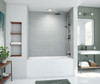 Swanstone Metro Subway Tile Glue Up Bathtub and Shower Wall Kit 34x50x72 Ash Gray