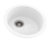 Swanstone USRB-18 Undermount Round Bowl Sink White