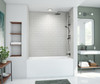 Swanstone Metro Subway Tile Glue-Up Bathtub and Shower Wall Kit 34x50x72 Birch