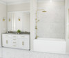 Swanstone Traditional Subway Tile Glue-Up Tub Wall Kit 36x62x72 Carrara