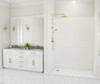 Swanstone Traditional Subway Tile Glue-Up Shower Wall Kit 30 x 62 x 84 White