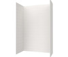 Swanstone Modern Subway Tile Glue Up Shower Wall Kit 32x50x96 White