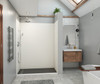 Swanstone Modern Subway Tile Glue Up Shower Wall Kit 36 x 62 x 84 White