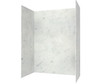 Swanstone Modern Subway Tile Glue-Up Shower Wall Kit 36x50x84 Carrara MSMK843650