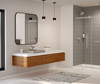 Swanstone Modern Subway Tile Glue-Up Shower Wall Kit 36x62x84 Limestone
