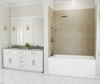 Swanstone Traditional Subway Tile Glue-Up Bathtub & Shower Wall Kit 36×50×72 Limestone