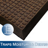 Durable 630S35BN Stop-N-Dry Entrance Mat, 3 Feet By 5 Feet By .5 Inch Thick, Brown