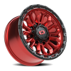 Vision Wheel 8x6.5 GRED/GBLK LIP KORUPT Gloss Black Wheel