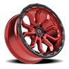Vision Korupt 5x4.5 Wheel, Gloss Red/Gloss Black Lip