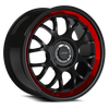 Vision ALPI 5x114.3 Gloss Black Wheel with Red Tint Lip