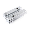 Speedmaster Chevy SBC 350 Chrome Steel Valve Covers Short with Baffled Hole PCE314.1038.01