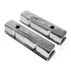 Speedmaster Chevy SBC 350 Chrome 327 Stamped Steel Valve Covers Tall Baffled Hole PCE314.1002.02
