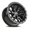 Vision Korupt 6x5.5 Gloss Black Machined Automotive Wheel