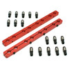 Speedmaster Chevy SBC 350 Rocker Stud Girdle Kit Red with 7/16" Polylock Nuts PCE259.1002.01