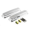 Speedmaster PCE314.1166 Chevy SBC 350 Center Bolt Nostalgic Finned Aluminum Valve Covers Short