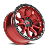 Vision Korupt 5x4.5 Wheel – Gloss Red/Gloss Black Lip Design