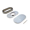 Speedmaster 15" x 2" Oval Plain Polished Aluminum Air Cleaner Kit PCE104.1010.01