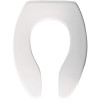 Bemis B95CT000 7N Elongated Open Front Plastic Toilet Seat without Cover, White