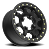 Vision 4x136mm Satin Black Wheel with Satin Black Ring