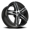 4x100mm Gloss Black Machined Vision Nitrous Wheel
