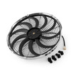 Speedmaster 16" Reversible 12V S-Blade Radiator Electric Thermo Fan - Big Motor Chrome PCE185.1016