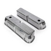Speedmaster Ford SB 289 302 351 Windsor Polished Aluminum Ball Milled Valve Covers Tall with Hole PCE314.1083.10
