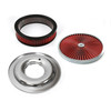 Speedmaster 14" x 3" Washable Element Extreme Top w/Chrome Ring Flat Base Air Cleaner Kit PCE104.1030.06