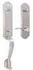 Weslock R6655-NUN0020 Mansion Dummy Handle Set with Right Hand Bordeau Lever, Satin Nickel