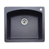 Blanco B440210 Diamond Dual Mount Composite 25 in. x 22 in. x 10 in. 1-Hole Single Bowl Kitchen Sink in Anthracite