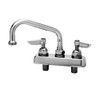 T&S Brass TB1100 Deck Mount Workboard Faucet with 3-1/2-Inch Centers, 6-Inch Swing Nozzle, Lever Handles