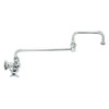 T&S Brass TB0260CR177F Single Temp Wall Mount Faucet, Ceramic Cartridge and 18" Double-Joint Swing Nozzle