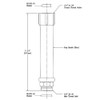 T&S Brass T01148240 Handle Grip Assembly, 7/8-20UN Male Inlet, Blue