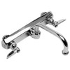 T&S Brass TB1128 Workboard Faucet, Wall Mount, 8 Centers, 12 Swing Nozzle, Lever Handles
