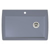 Blanco B440193 -4 Diamond 4-Hole Single-Basin Drop-In or Undermount Granite Kitchen Sink, Metallic Grey.
