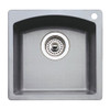 Blanco B440203 -2 Diamond 2-Hole Single-Basin Drop-In or Undermount Granite Bar Sink, Metallic Gray