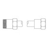 T&S Brass TB191210 Straight Swivel Extension with Gasket, 7-5/8" Overall Length