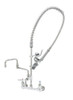 T&S Brass TB0154CRC Pre-Rinse: 8-Inch Wall Mount, Ceramas, B-0155-LNEZ and 074X Double-Joint Nozzle