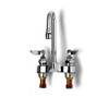 T&S Brass TB0874133X Lavatory Faucet, Deck Mount, 4" Centers, Swivel Gooseneck, Aerator, 1/2" NPSM Male Shanks