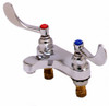 T&S Brass TB0890 Lavatory Faucet, 4 Deck Mount, Cast Spout, 2.2 Gpm Aerator, 4 Wrist-Action Handles