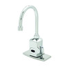 T&S Brass TEC3130 CHECK POINT ELECTRONIC FAUCET WITH GOOSENECK SPOUT, CHROME PLATED