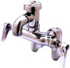 T&S Brass TB0669POL Service Sink Faucet, Wall Mount, Adjustable Center, Vacuum Breaker, Integral Stop, Polished